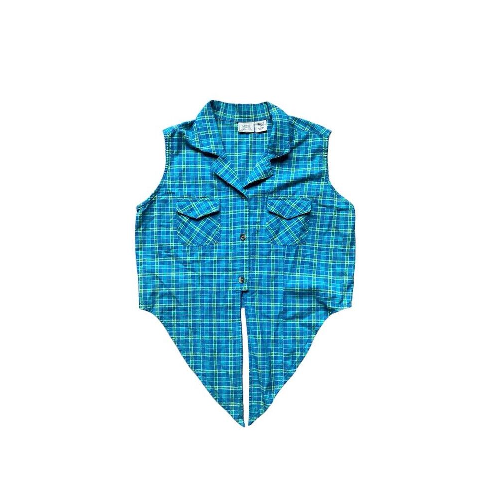 Roper Women's Plaid Sleeveless Button-Up Top Multicolor Size M